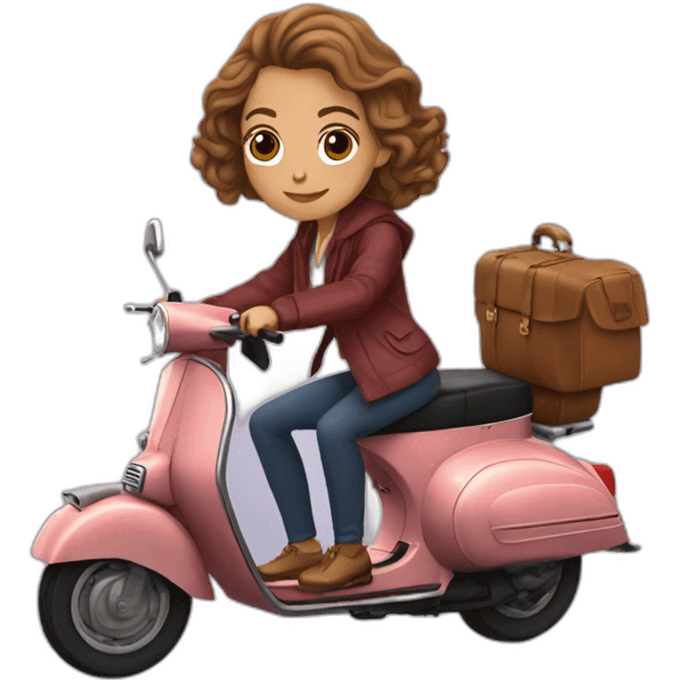 Hermione Granger in vespa emoji