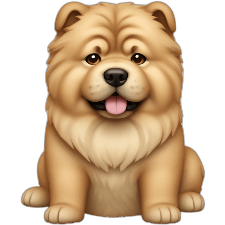 Chow chow dog cream emoji