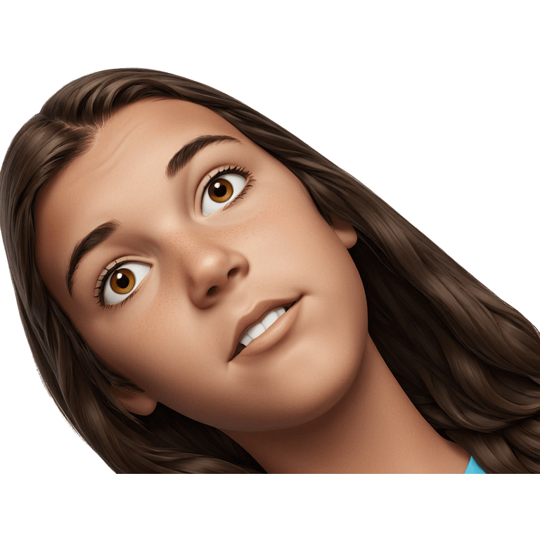 brown haired girl portrait emoji