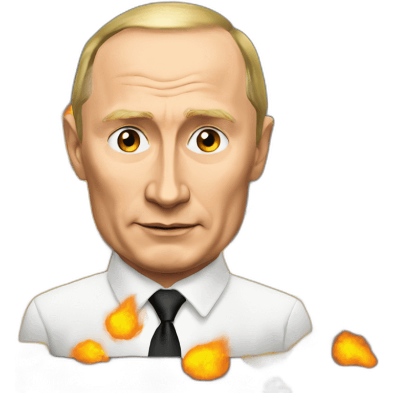 Putin on fire emoji