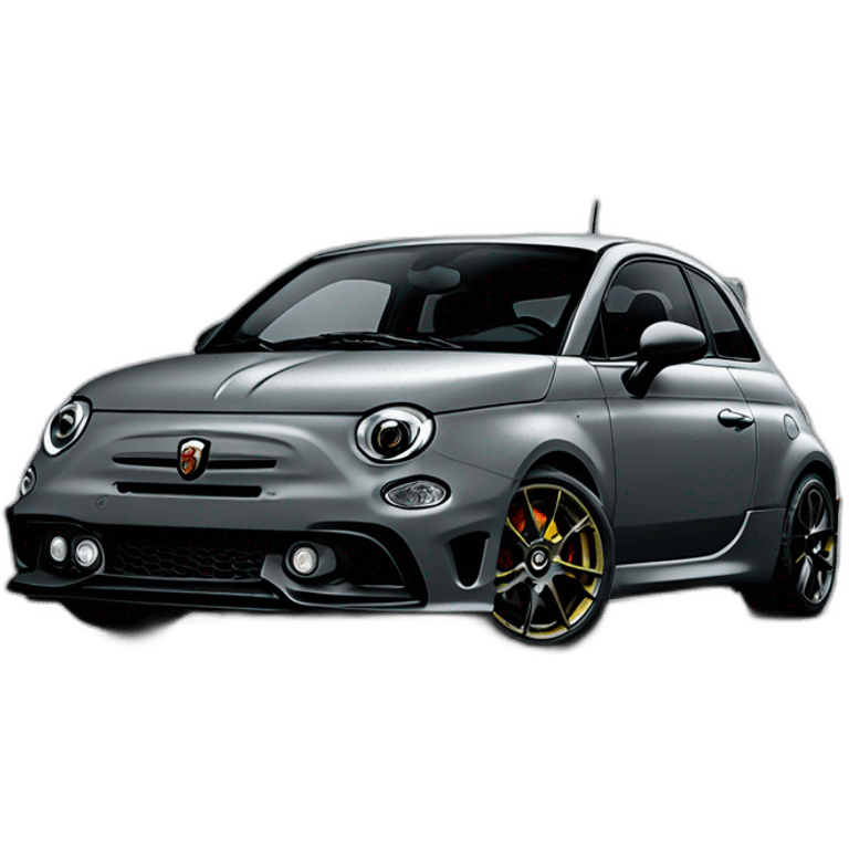 595 matte grey abarth emoji