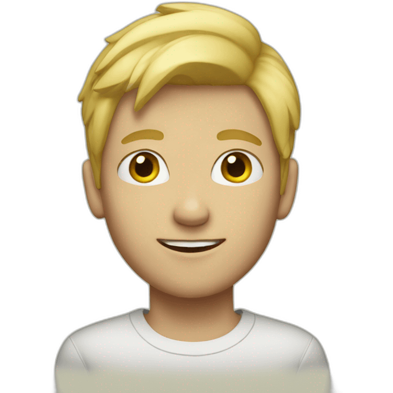 blond teenage boy emoji