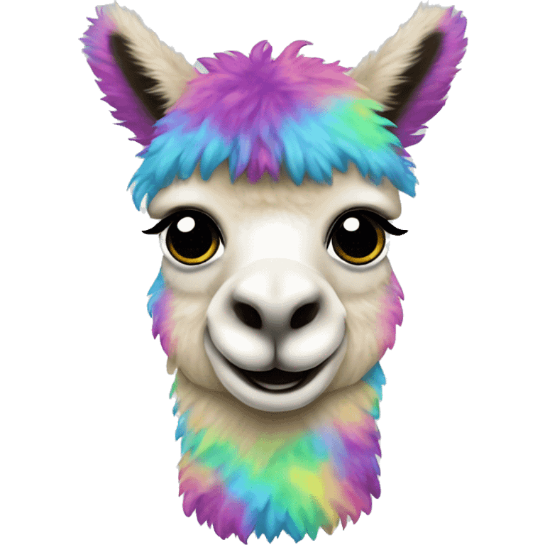 tie die alpaca emoji