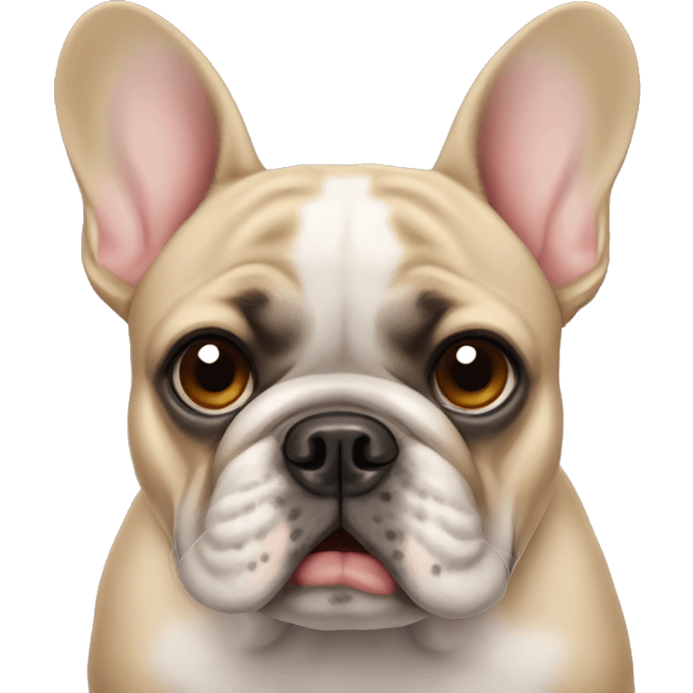 Upset French bulldog  emoji