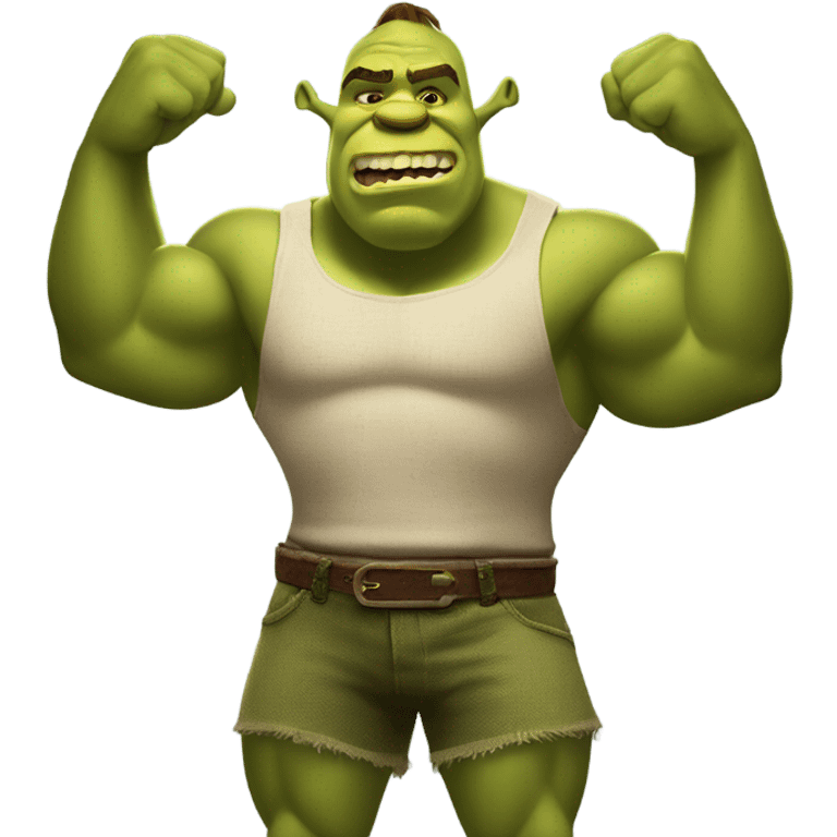 Shrek flexing muscles  emoji