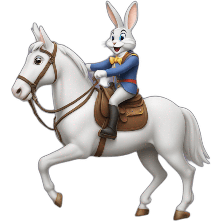 Bugs bunny on a horse emoji