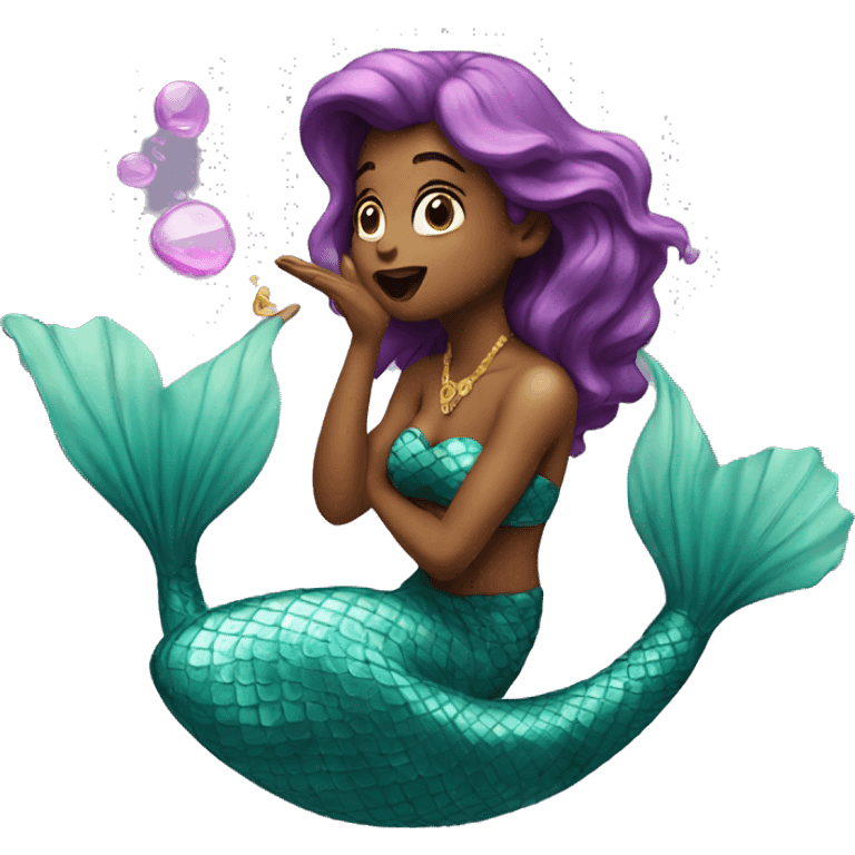 mermaid blowing a kiss emoji