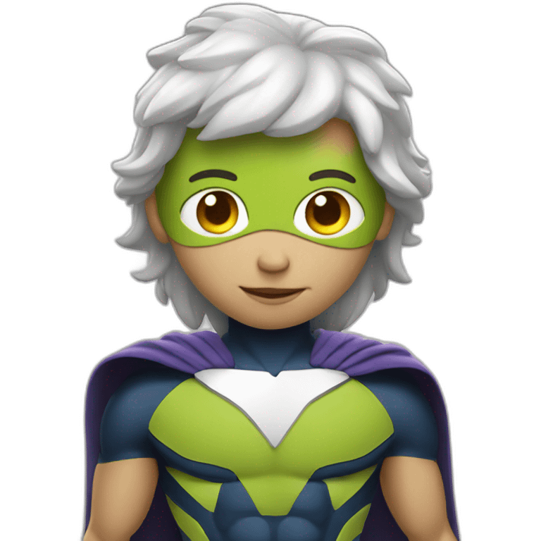 superhero Review with apple style emoji