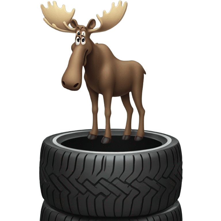 Moose on tire rims emoji