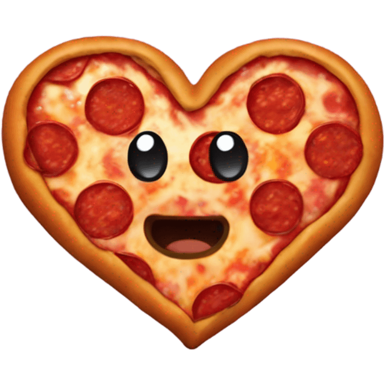 Pepperoni with a heart and showing love emoji