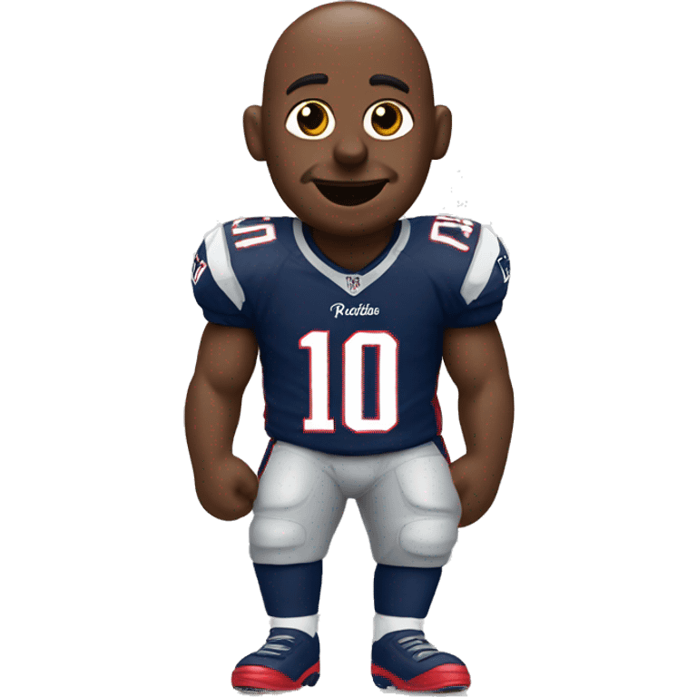 poop man wearing patriots jersey number 10 emoji