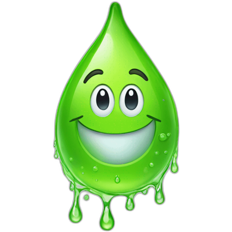 limegreen-waterdrop-with-smiling emoji