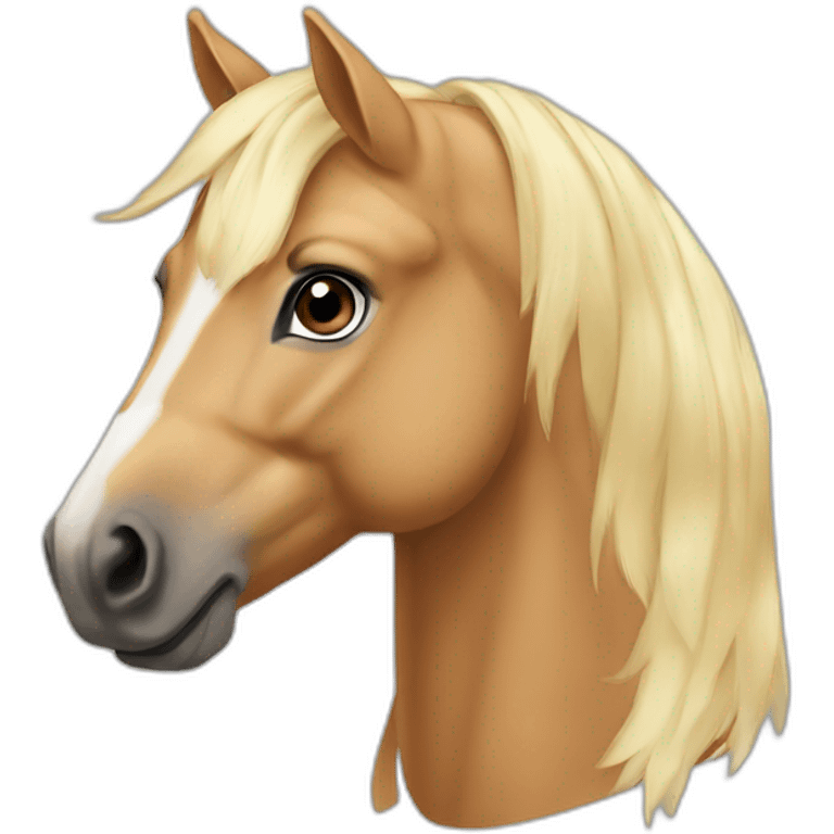 Cheval palomino emoji