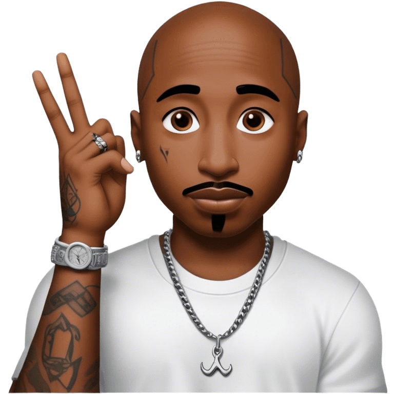 La famosa mano de 2pac  emoji