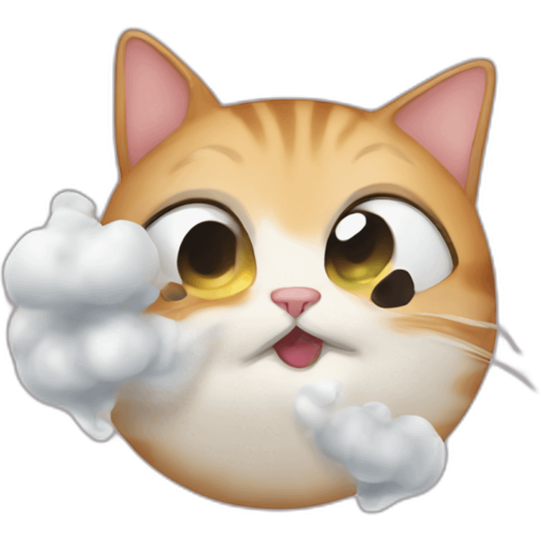 Cat farting emoji