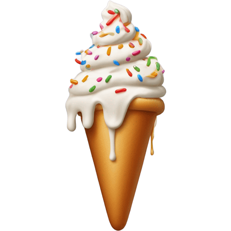 Hot dog in ice cream emoji