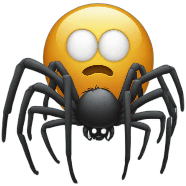 spider hanging in web emoji