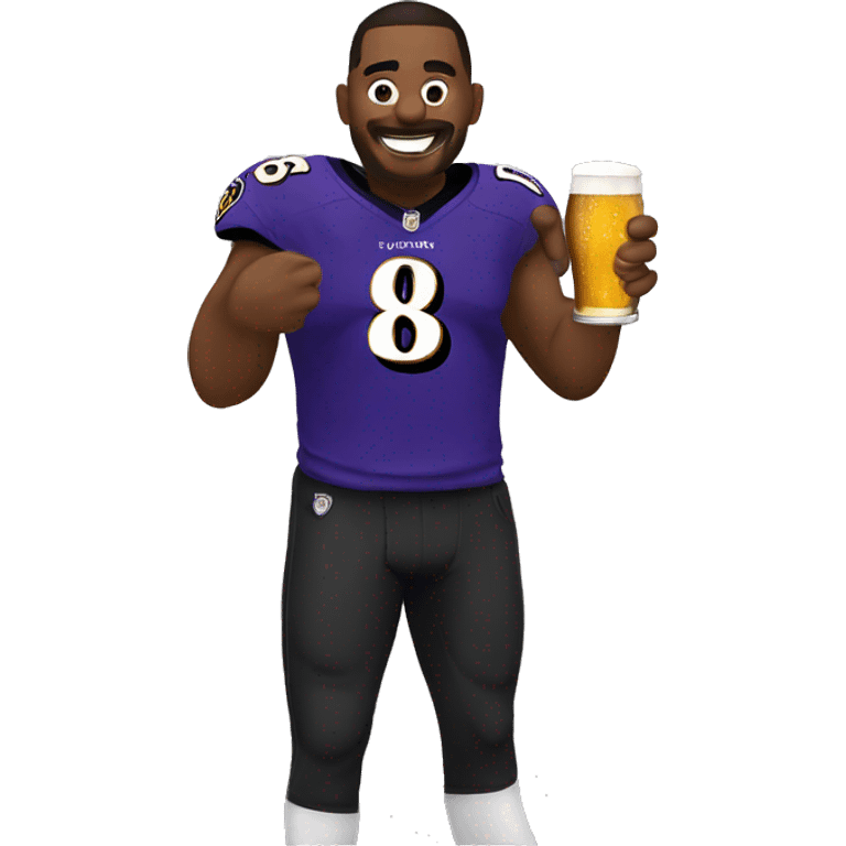 Ravens fan with beer emoji