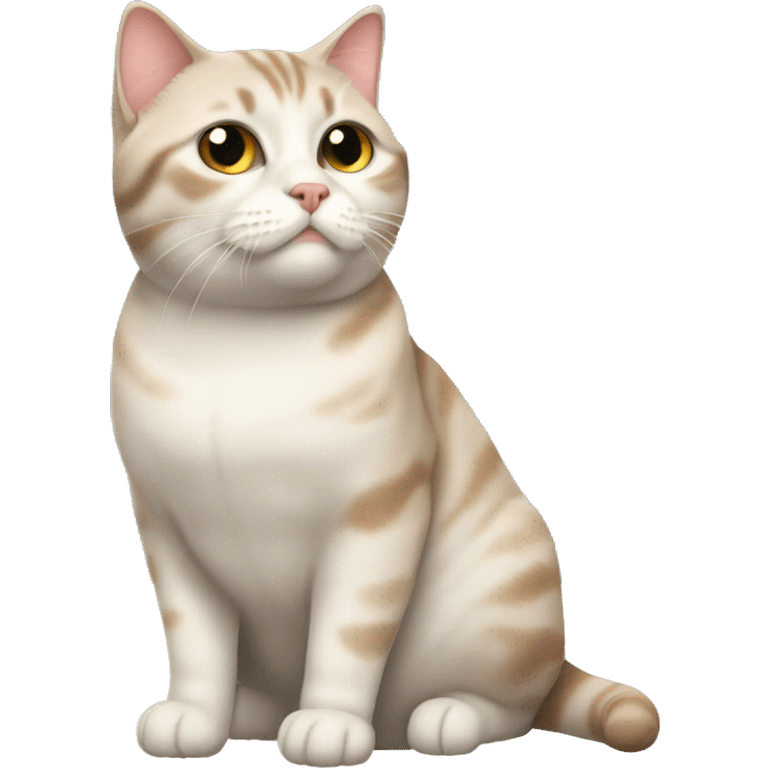 American short hair cat fat emoji