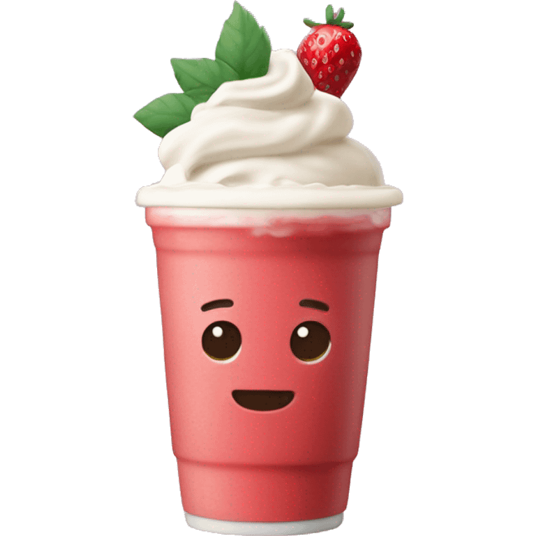 Strawberry Frappuccino with Cream emoji