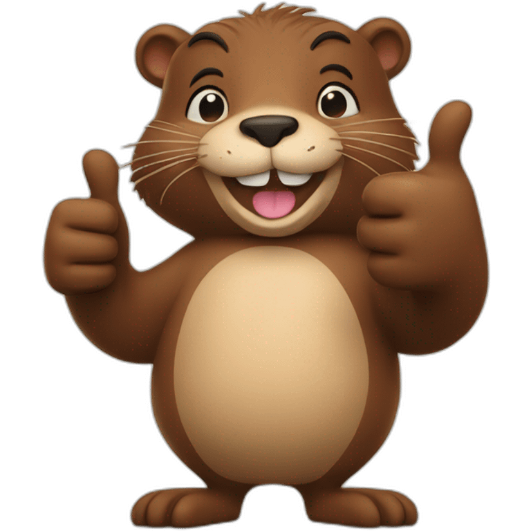 beaver thumbs up emoji