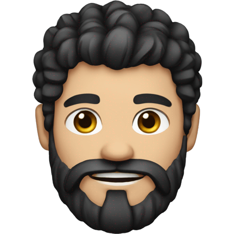 viking with black hair and ginger beard emoji