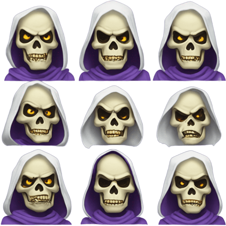 Skeletor making faces emoji