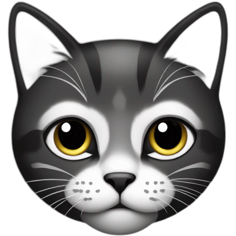 cat black and white emoji