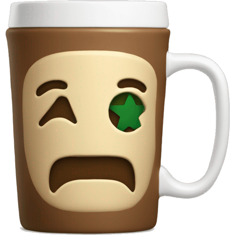 Starbuck mug with initials S & R emoji