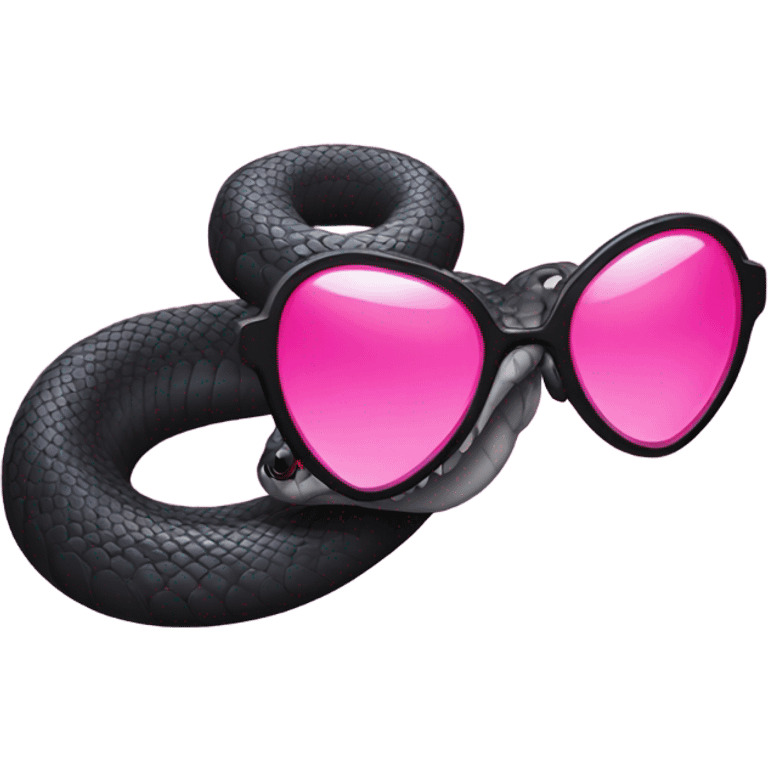 black ratler with pink heart sunglasses emoji