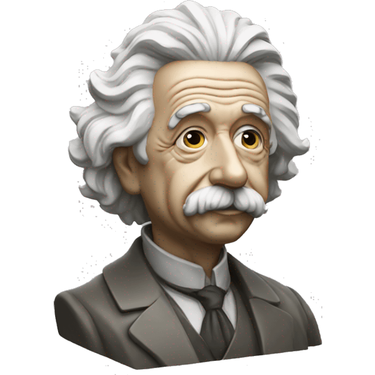 philosopher statue as albert einstein emoji