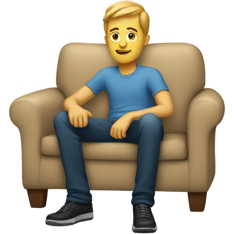 white guy sitting on couch emoji