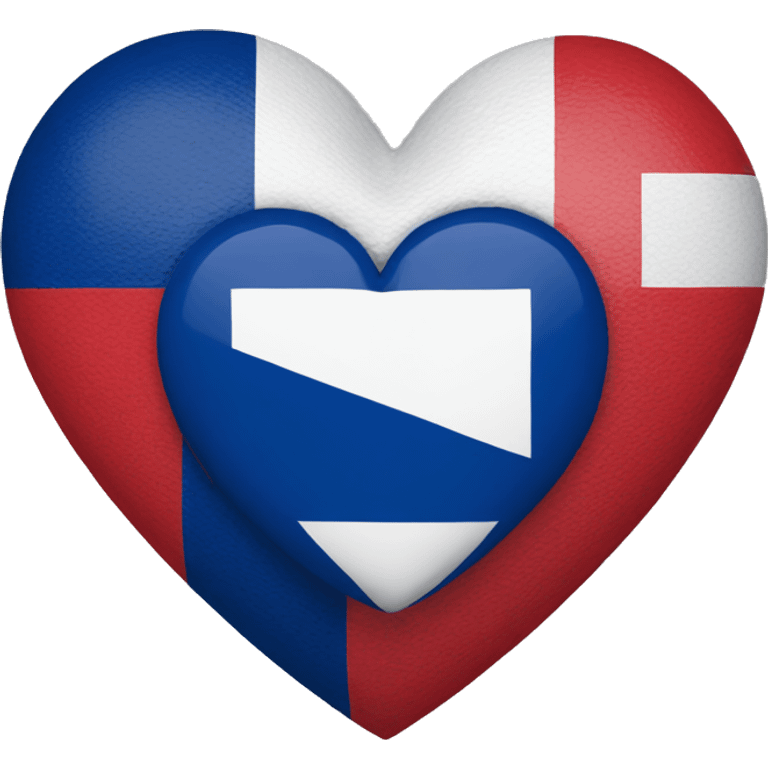 Dominican Republic flag heart shape emoji