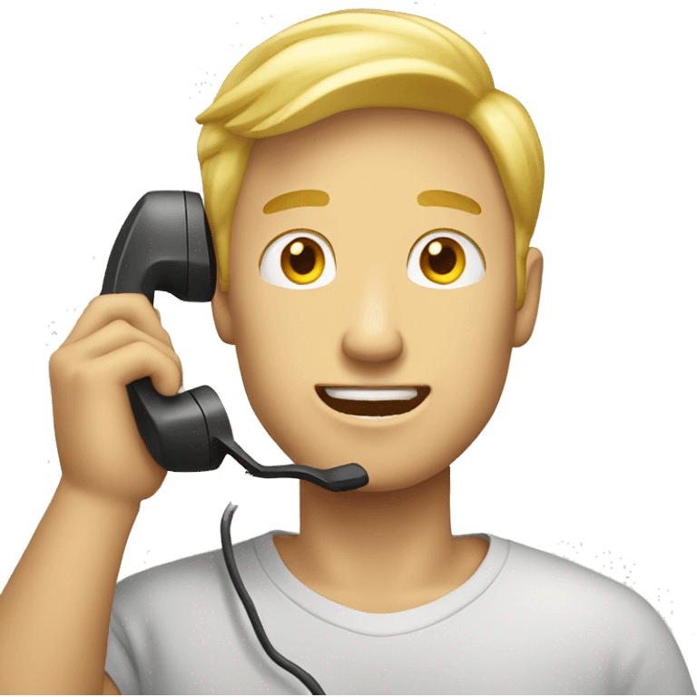 blond ful man calling phone full photo emoji