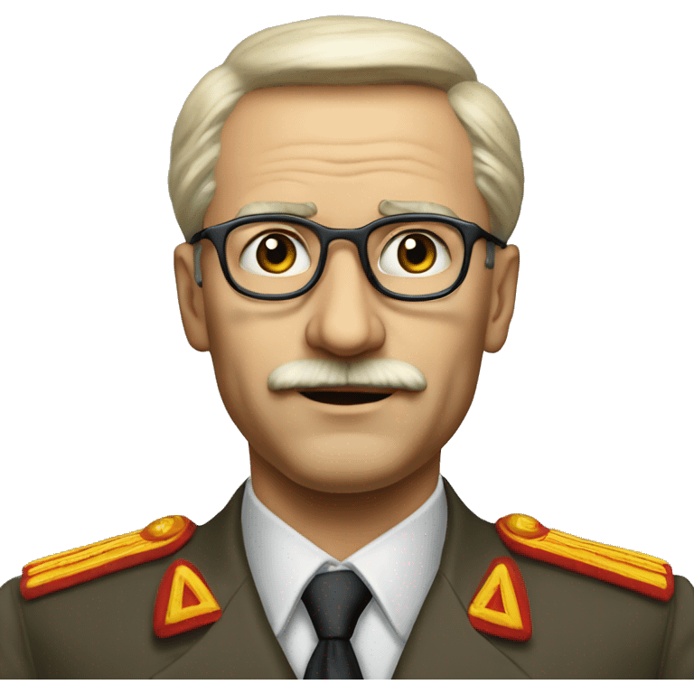 soviet engineer diplomat full scale photoealistic serious emoji