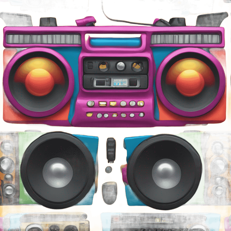 Colorful Ghettoblaster  emoji