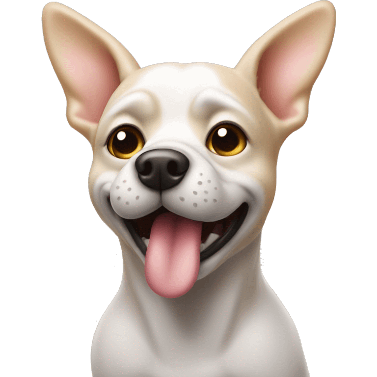 pointed ear dog blowing kiss  emoji