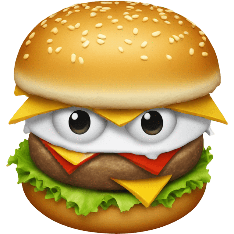 Hamburger eaten by seagull  emoji