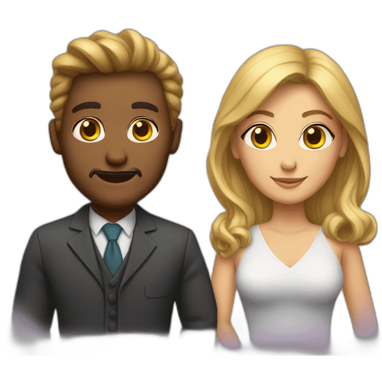 Dynamic duo man and woman emoji