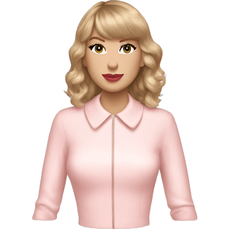 Taylor Swift in pastel pink clothes emoji