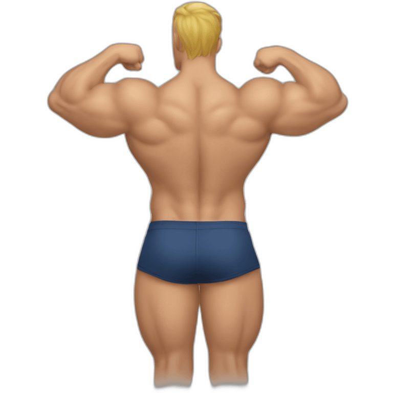 Caucasian Muscularmale large round butt emoji