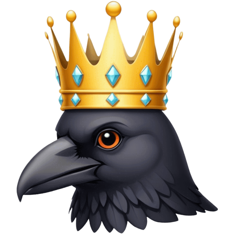 Crow crown emoji