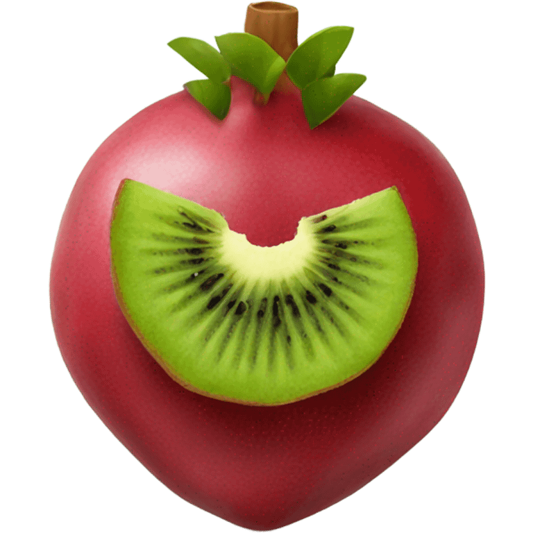 Kiwi and Pomegranate emoji