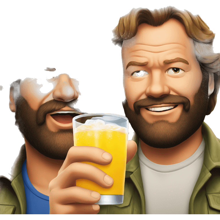 Bud spencer and terence hill drinking red bull emoji