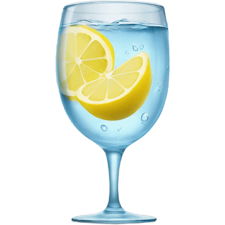 Glass with water and lemon emoji