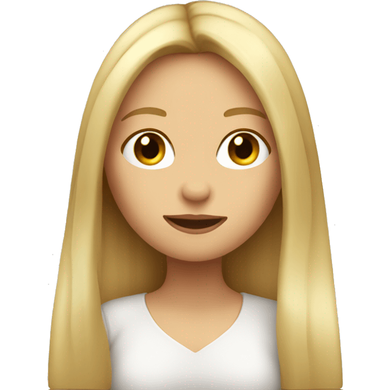 Girl with long blonde hair drinking  emoji