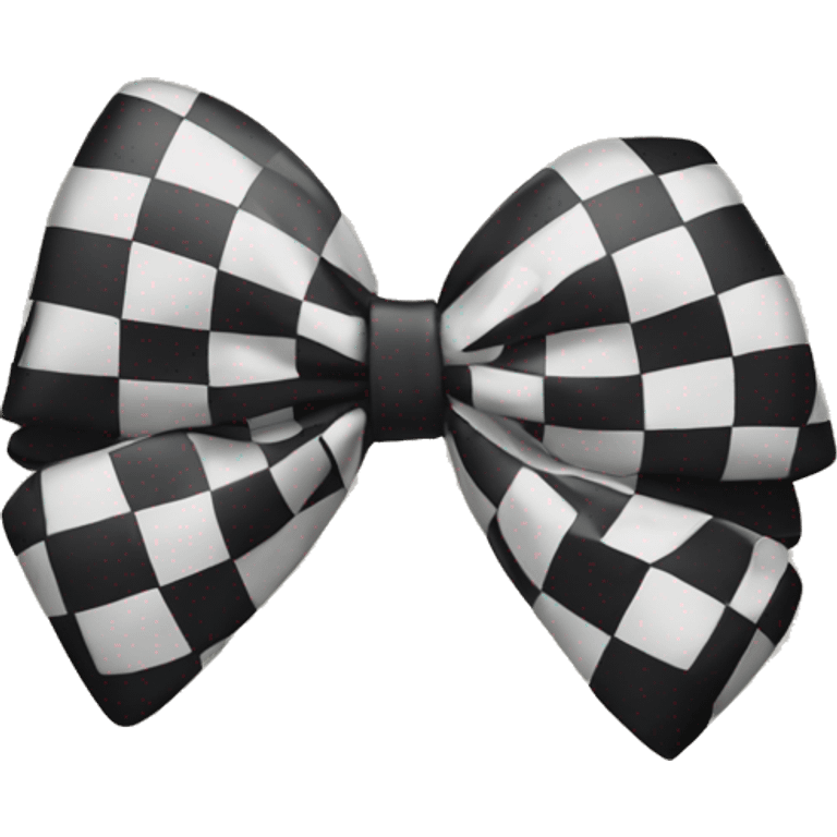 Checkered bow emoji