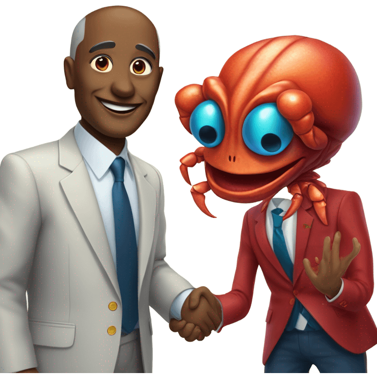 indipendence day alien red human man crab president emoji