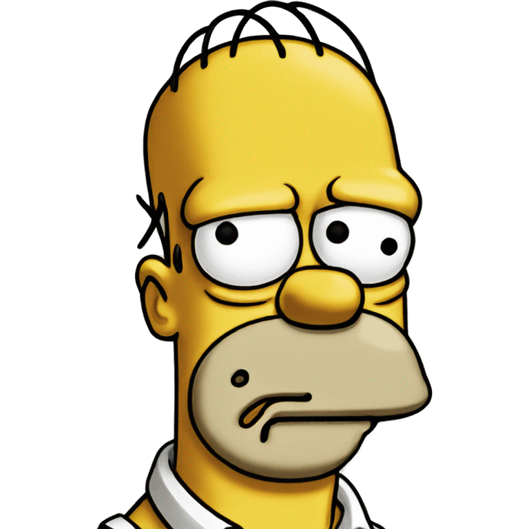 confused homer simpson (face only) emoji