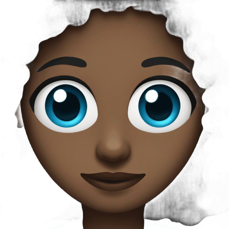 woman dark skin long dark curly hair with a doctor uniform emoji